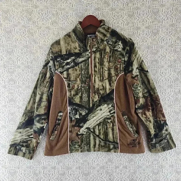 Break Up Infinity Mossy oak Camo Zip up Pullover Women's Sweatshirt XL - Picture 1 of 9
